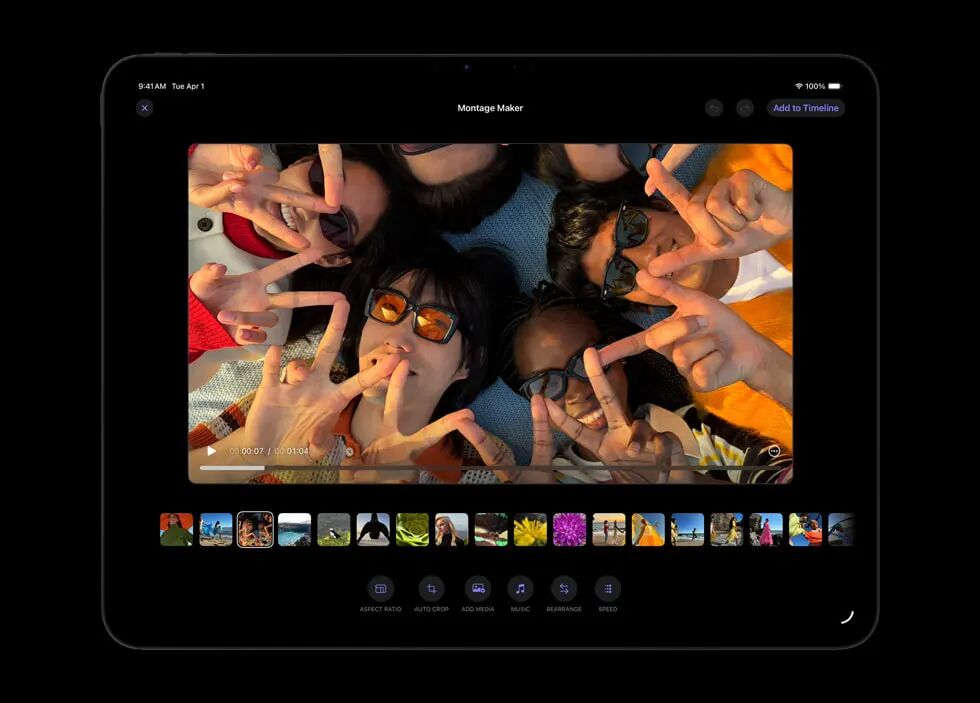 iPad 独占的自动剪辑，有点像相册的回忆功能，但更可控
