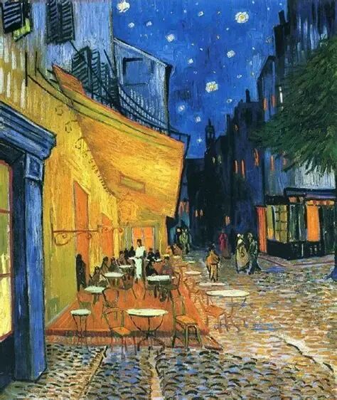 梵高名画《夜晚露天咖啡座》赏析