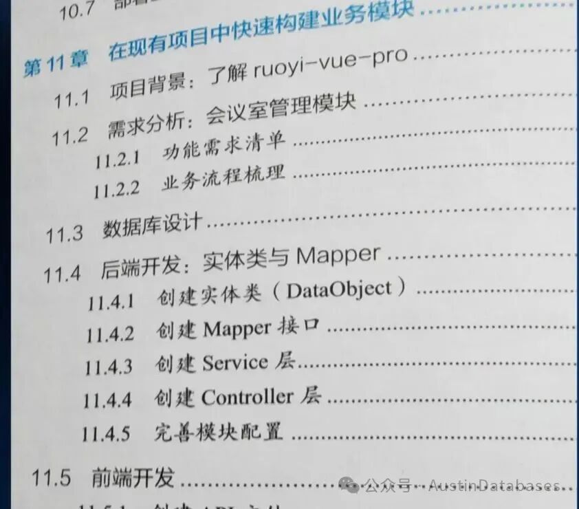 书里详细的一个个的项目