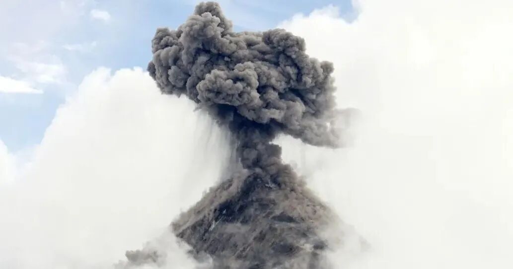 time lapse photography of volcano eruption