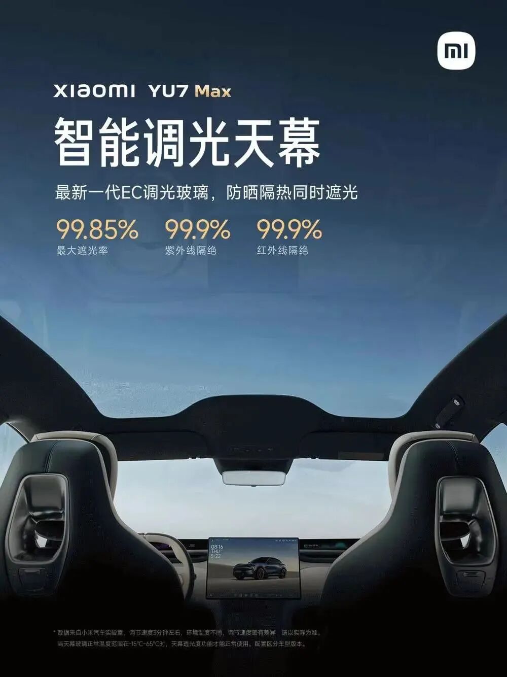 驾仕派| 小米YU7最“黑”科技，智能调光天幕界的“隐形冠军” - 媒体报道- 光羿科技-EC智能调光领导者
