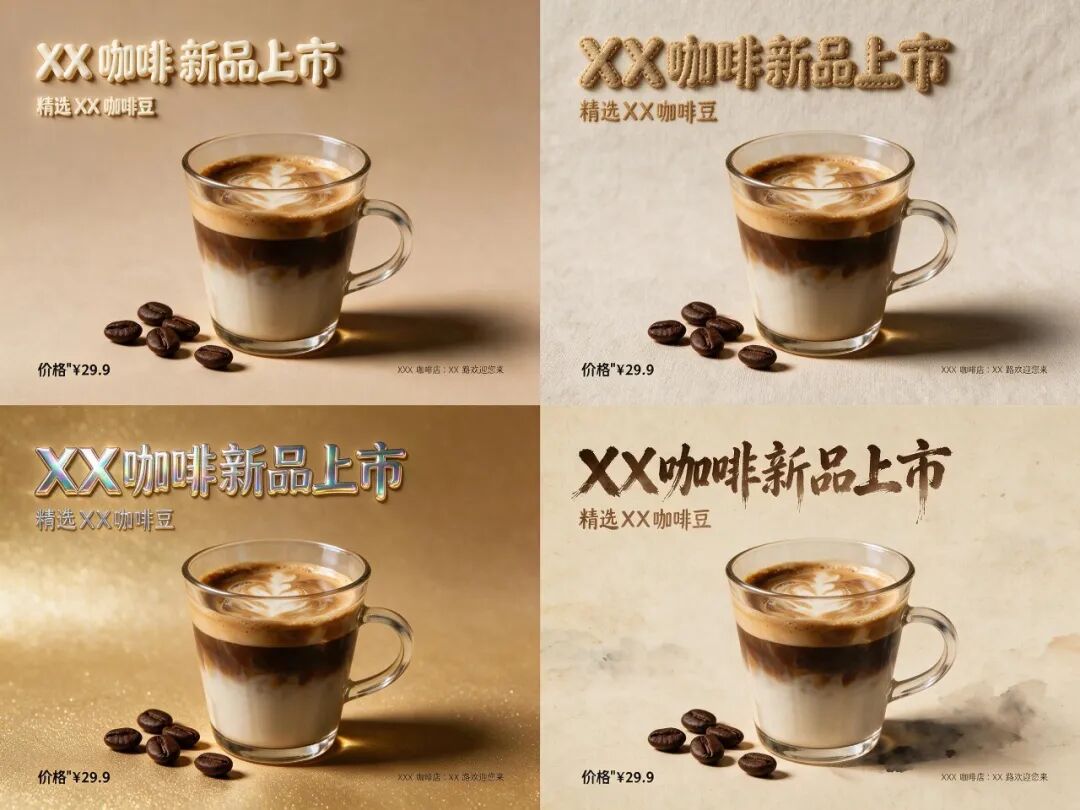 四种质感海报