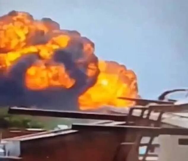 Terrifying CCTV footage shows the doomed Air India plane taking off and then plunging into the ground and exploding into a deadly fireball