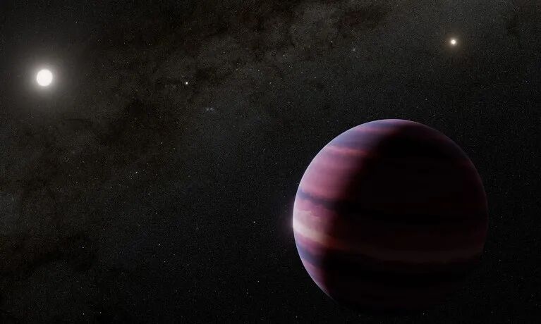Artist’s concept shows what the gas giant orbiting Alpha Centauri A could look like.