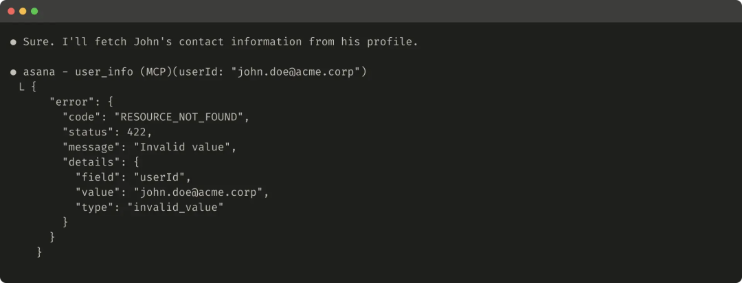 Unhelpful error response