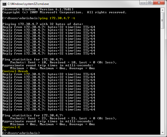 Pinging an IP address - Biamp Cornerstone