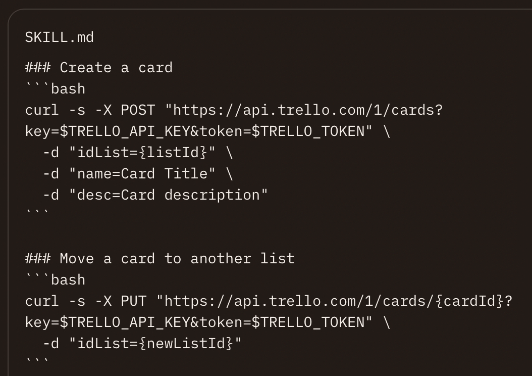 来源 - https://clawhub.ai/steipete/trello
