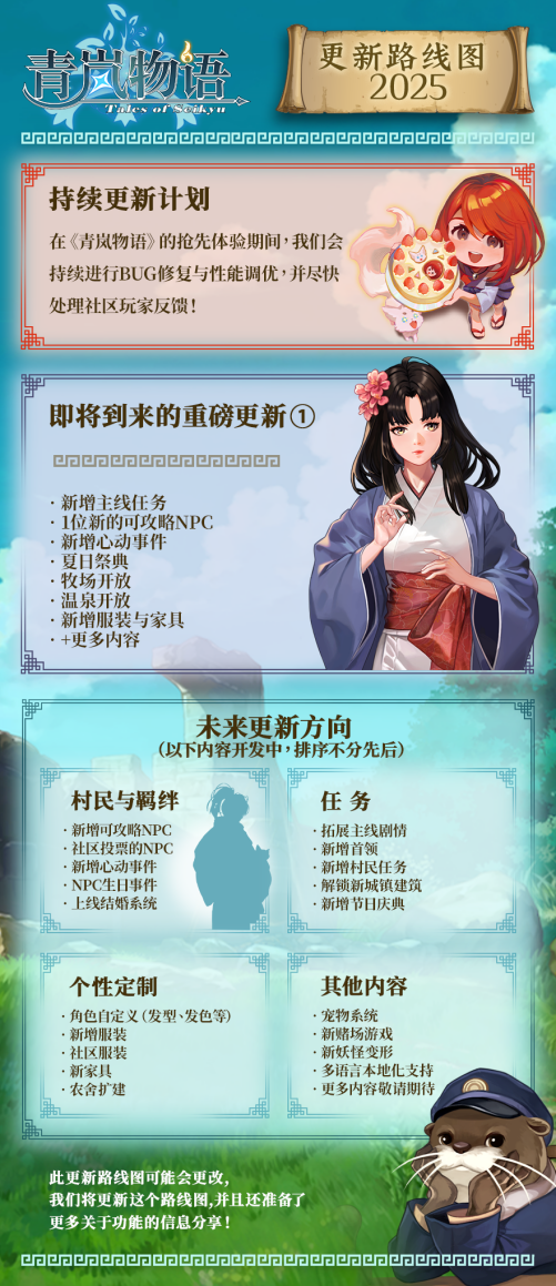 青岚物语-更新路线图素材