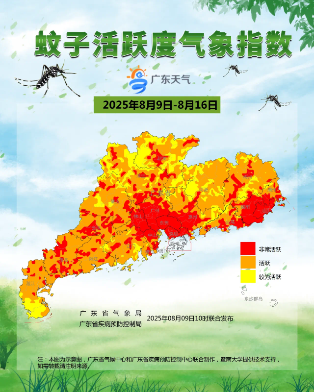 蚊子活跃度气象指数。 南方+ 张梓望 拍摄