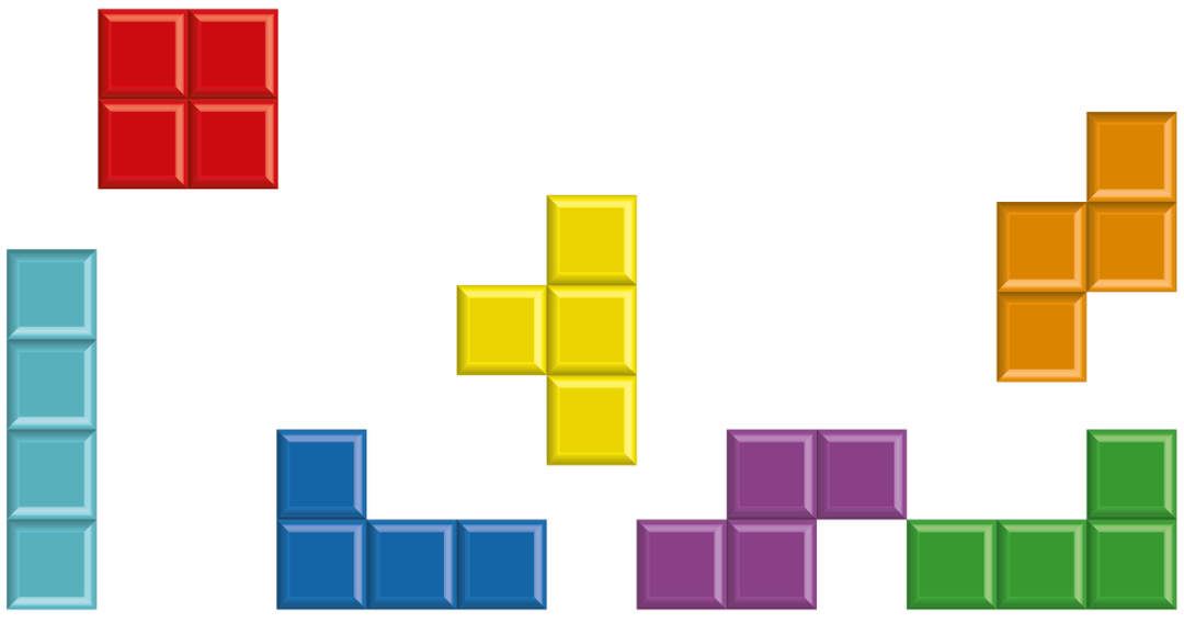 Free cube tetris play illustration