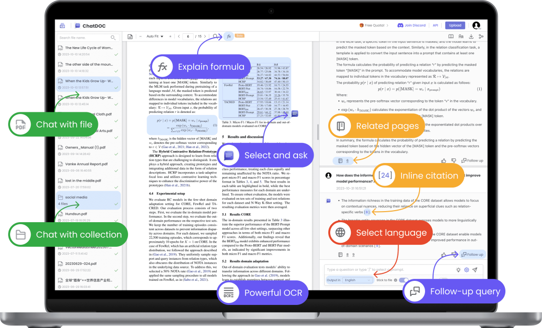ChatDOC is an AI tool as ChatGPT for any PDF
