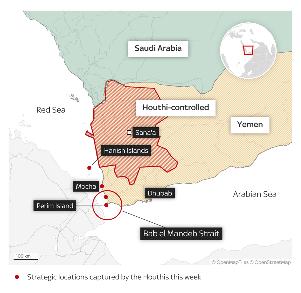 Middle East latest: Yemen fighting escalates; Iranian ship 'attacked' near Strait of Hormuz | World News | Sky News