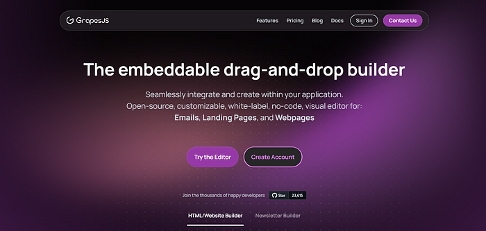 🔗 https://github.com/GrapesJS/grapesjs