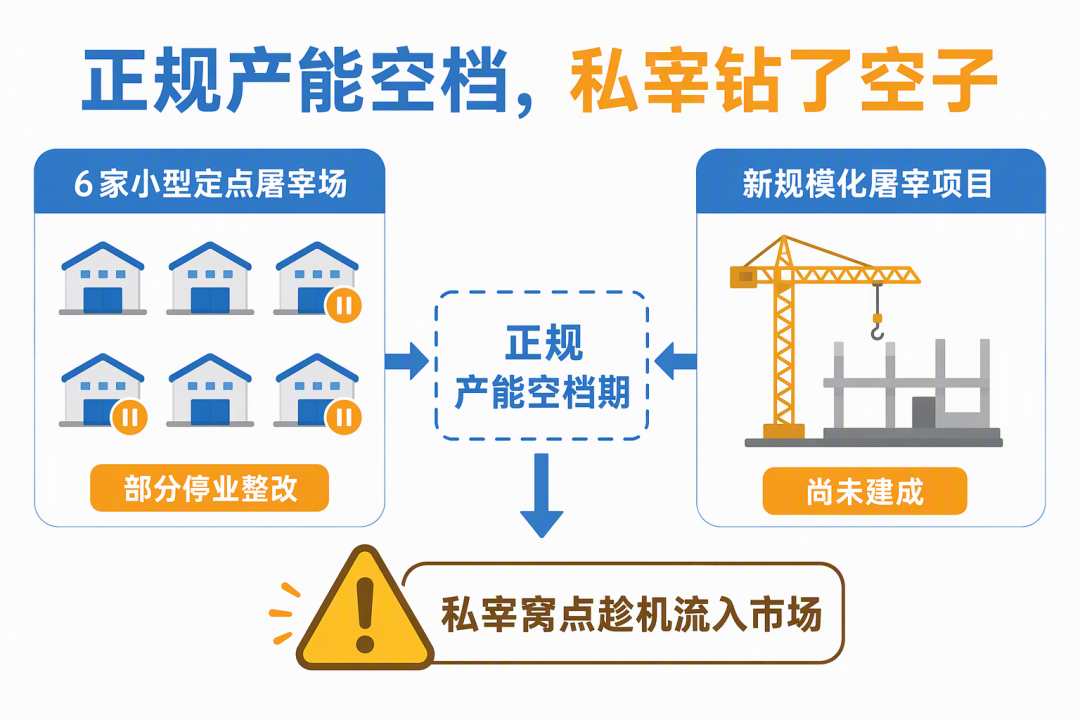 正规屠宰产能空档示意图