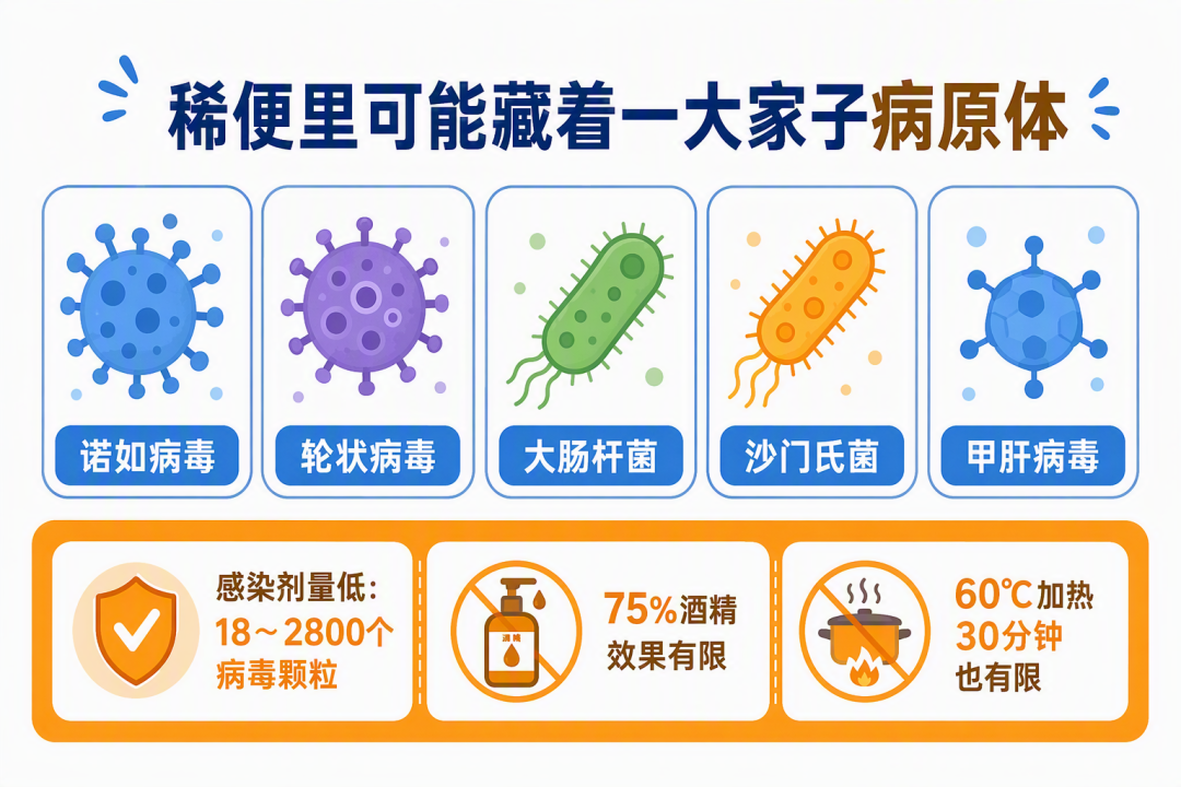 稀便中常见病原体与诺如病毒关键数据