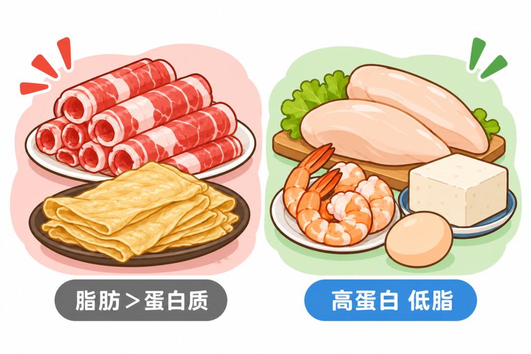高脂伪高蛋白对比