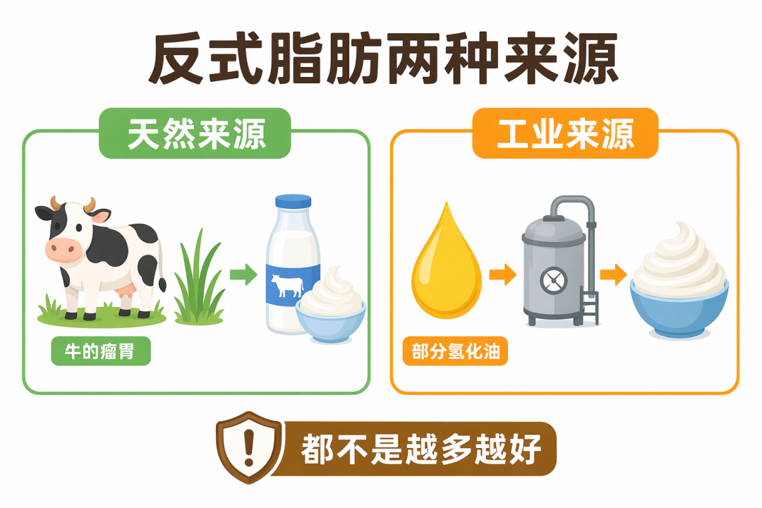 天然来源和工业来源反式脂肪