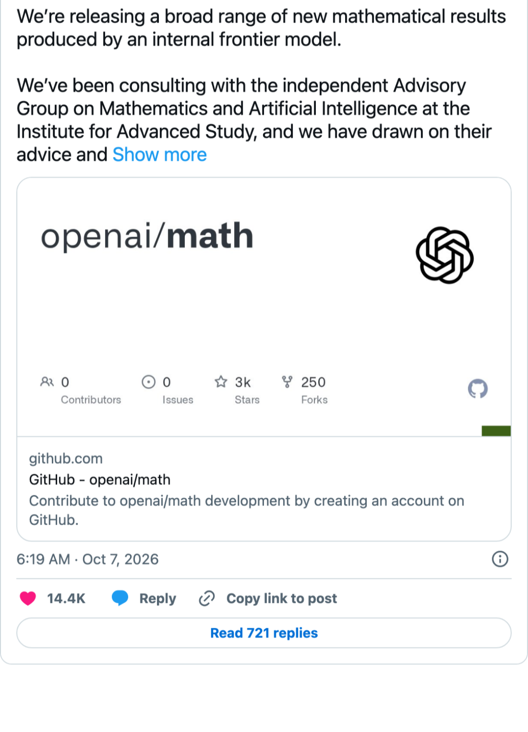 来源：OpenAI 官方账号