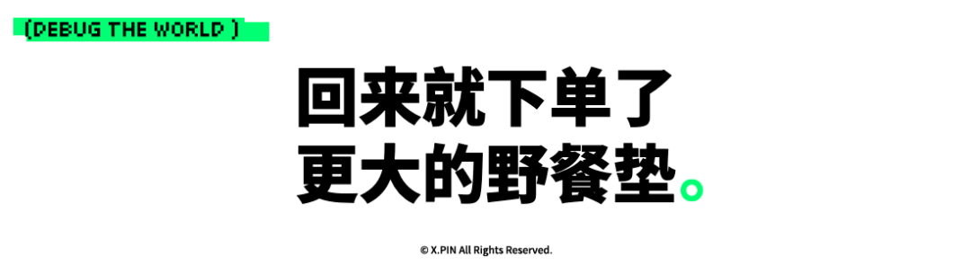 回来就下单了 更大的野餐垫。