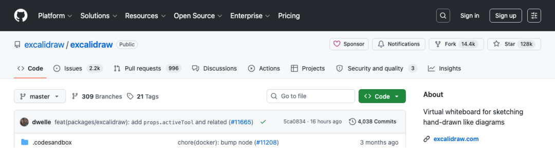 Excalidraw GitHub 仓库