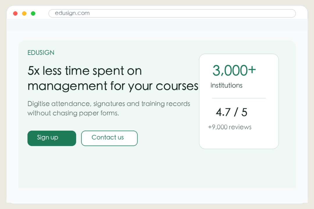 Edusign 首页