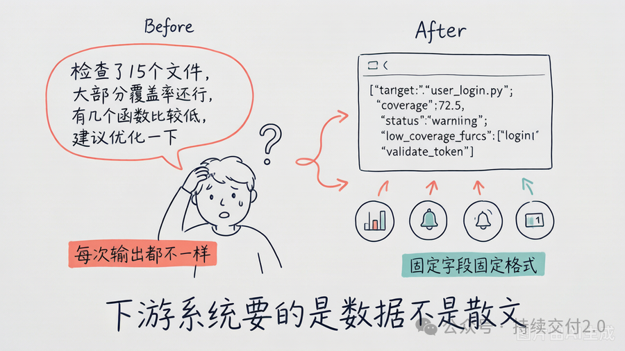 结构化输出对比：散文 vs JSON
