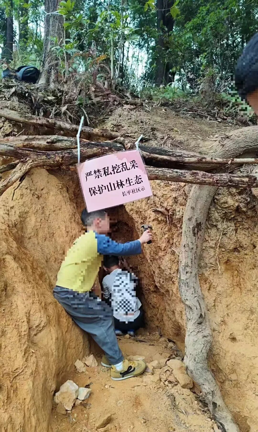 游客挖“水晶”，图片来源于网络.jpg