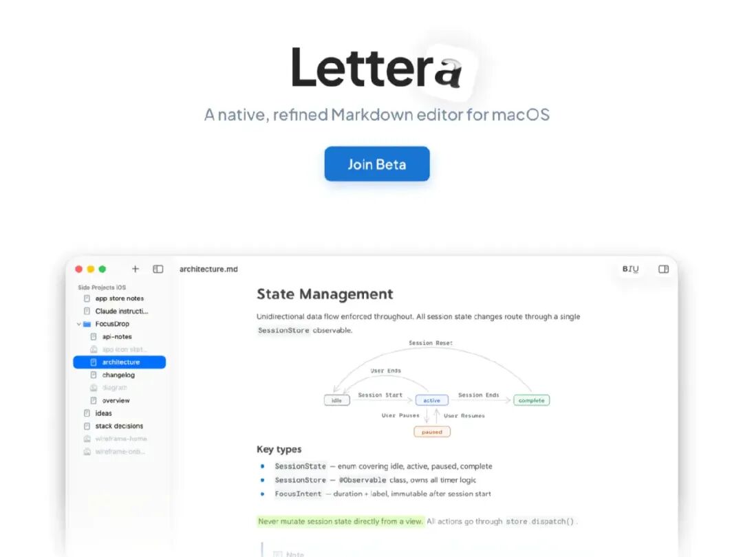 为 Mac 而生：Markdown 编辑器 Lettera 现已开启公测