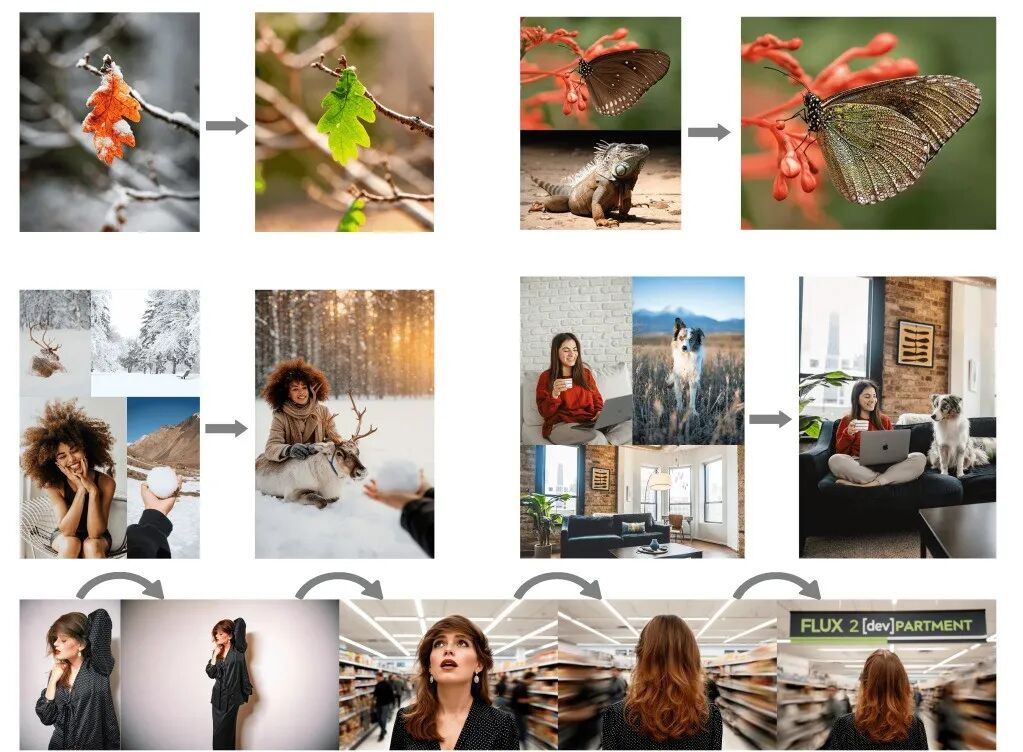 A collage of images generated by Black Forest Labs' AI models