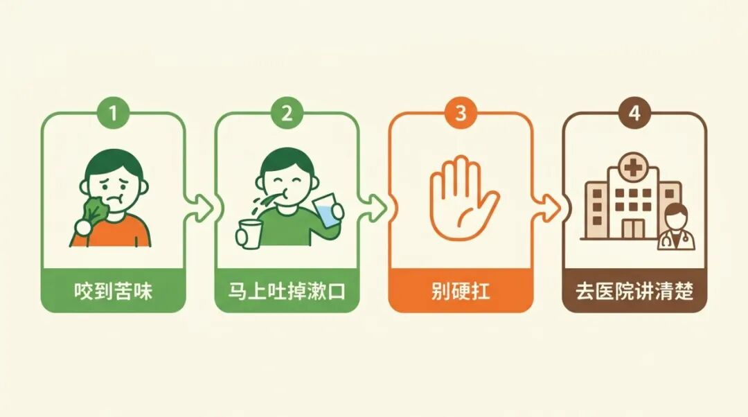 中招了怎么办：吐掉漱口、别硬扛、去医院讲清楚