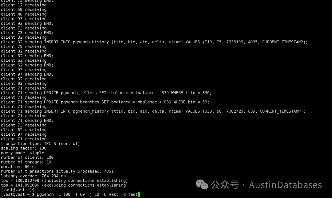 1 CPU 4G内存，100客户端 1分钟 每个客户端10个线程