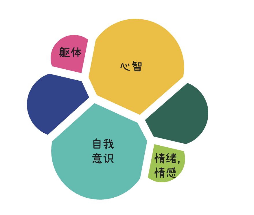 情绪情感-意识-智能-自我-躯体，这几个构成部分之间的关系