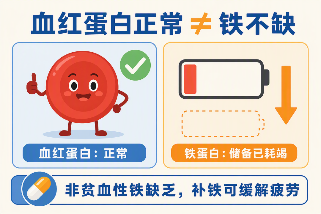 血红蛋白正常 ≠ 铁不缺