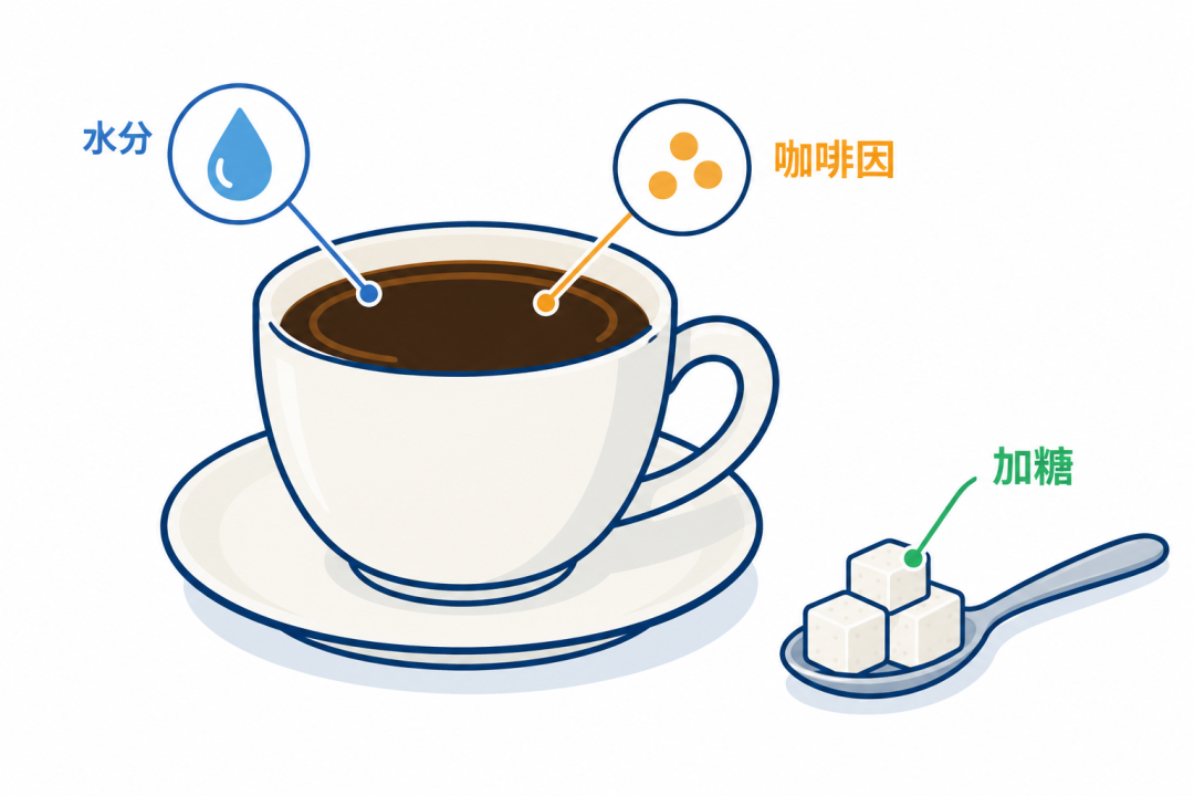 咖啡补水与咖啡因分开看
