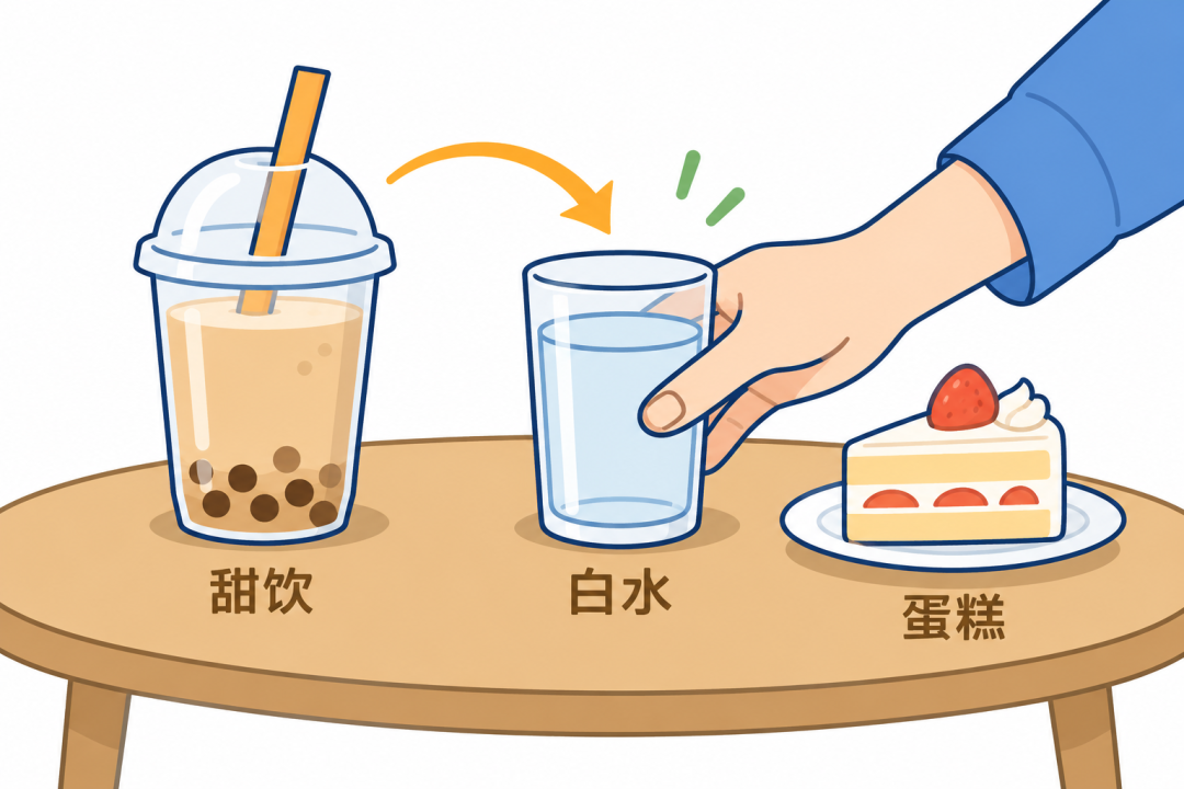 甜饮换水与整体饮食