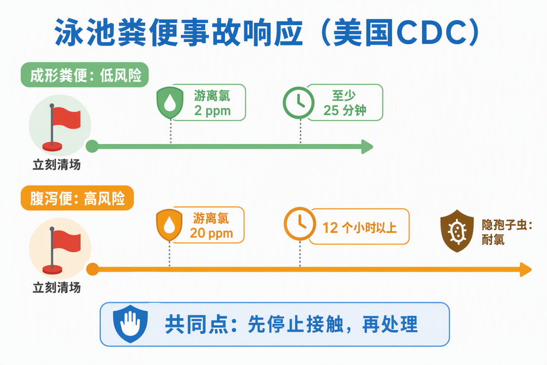 泳池粪便事故响应的分级处理