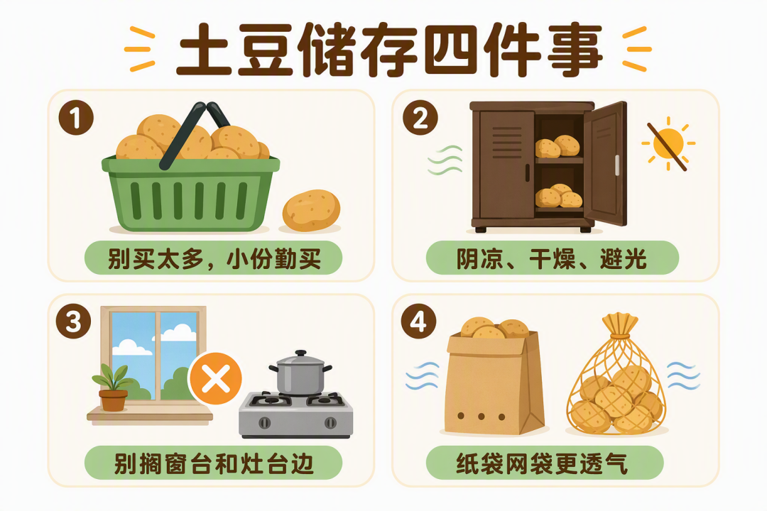 土豆储存四件事