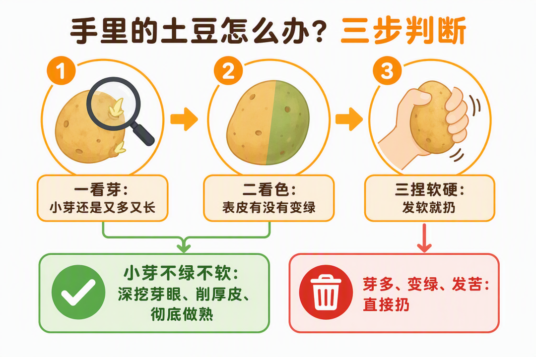 手里的土豆怎么办：三步判断
