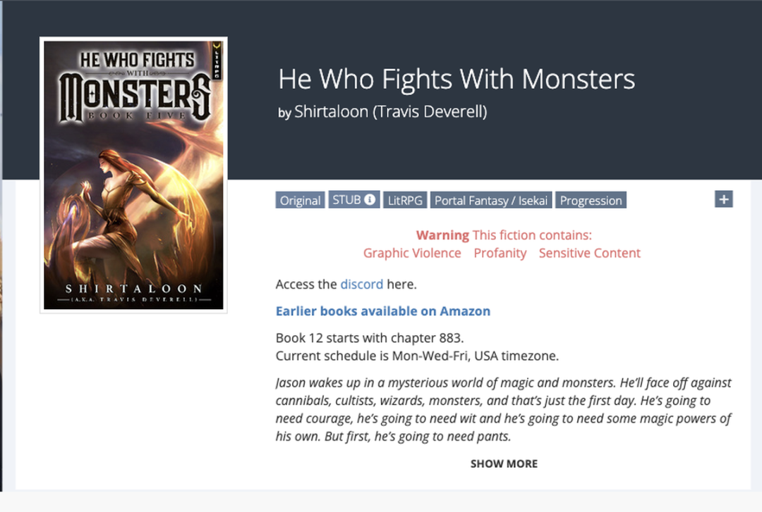 《He Who Fights with Monsters》作品页