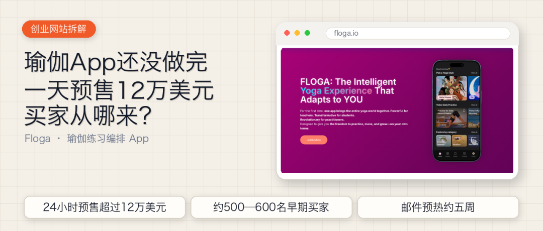 瑜伽App还没做完，一天预售12万美元，买家从哪来？