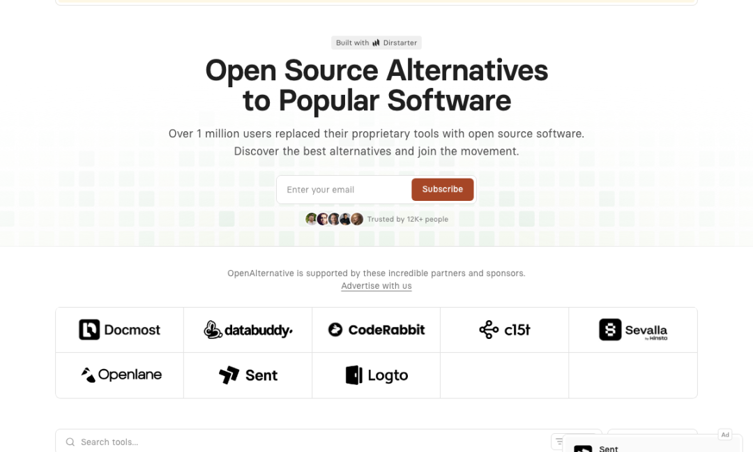 OpenAlternative 首页