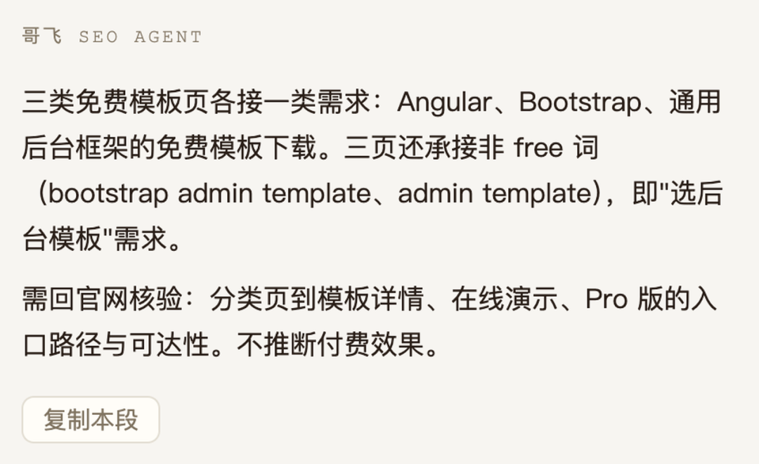 免费模板搜索需求与页面路径分析
