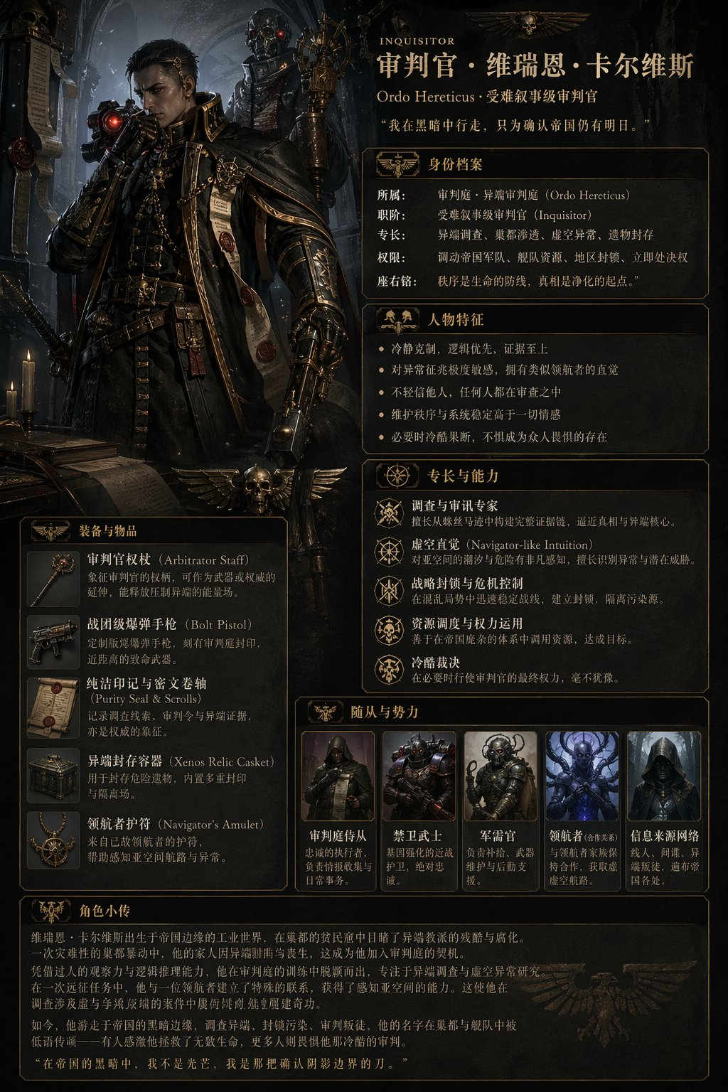 角色小传
