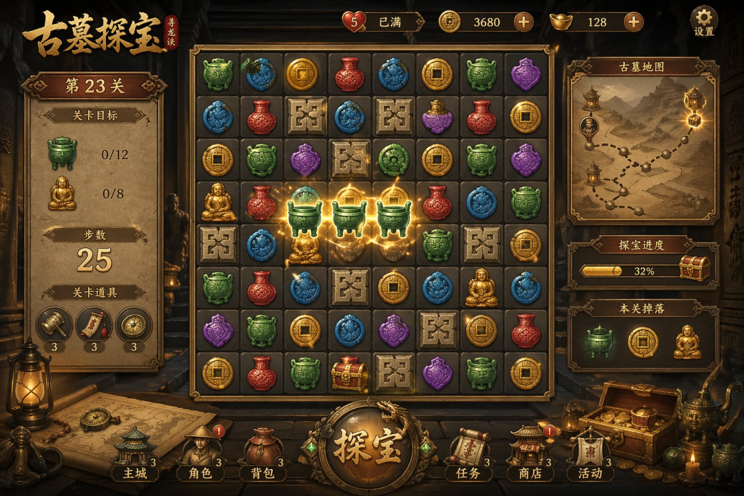 三消游戏 UI