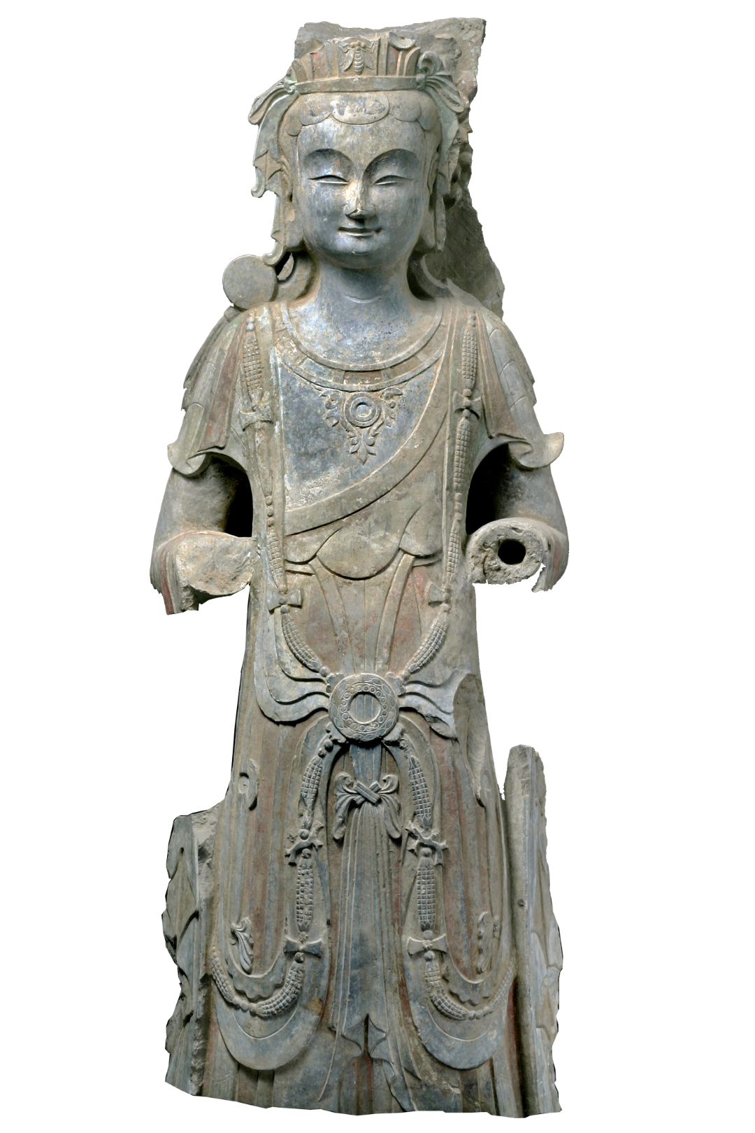 彩绘蝉冠菩萨立像.png